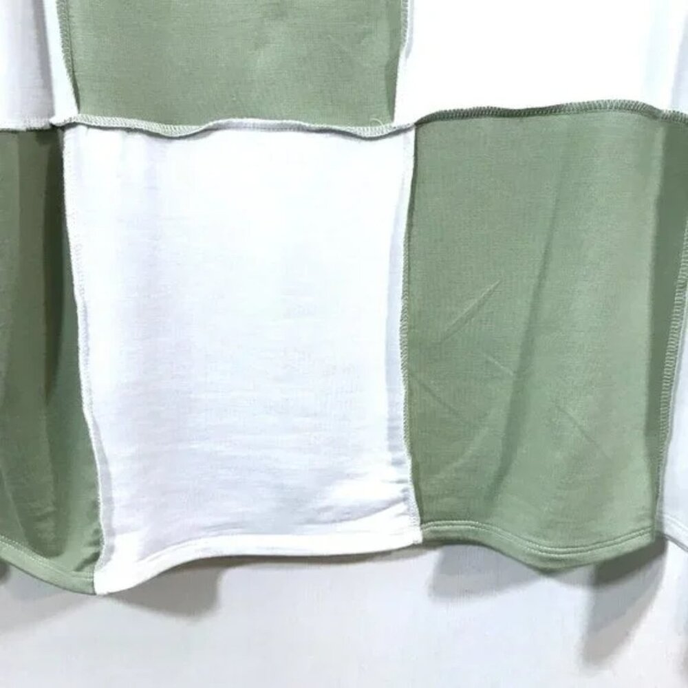 3x Patchwork Top Sage Green White Patchwork, Hapt… - image 5